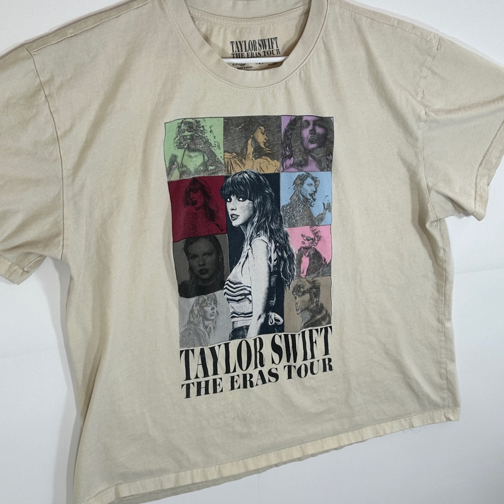 Taylor Swift The Eras Tour T-Shirt XXL Cream Beige Official Merch Double Sided - Picture 8 of 12